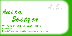 anita spitzer business card